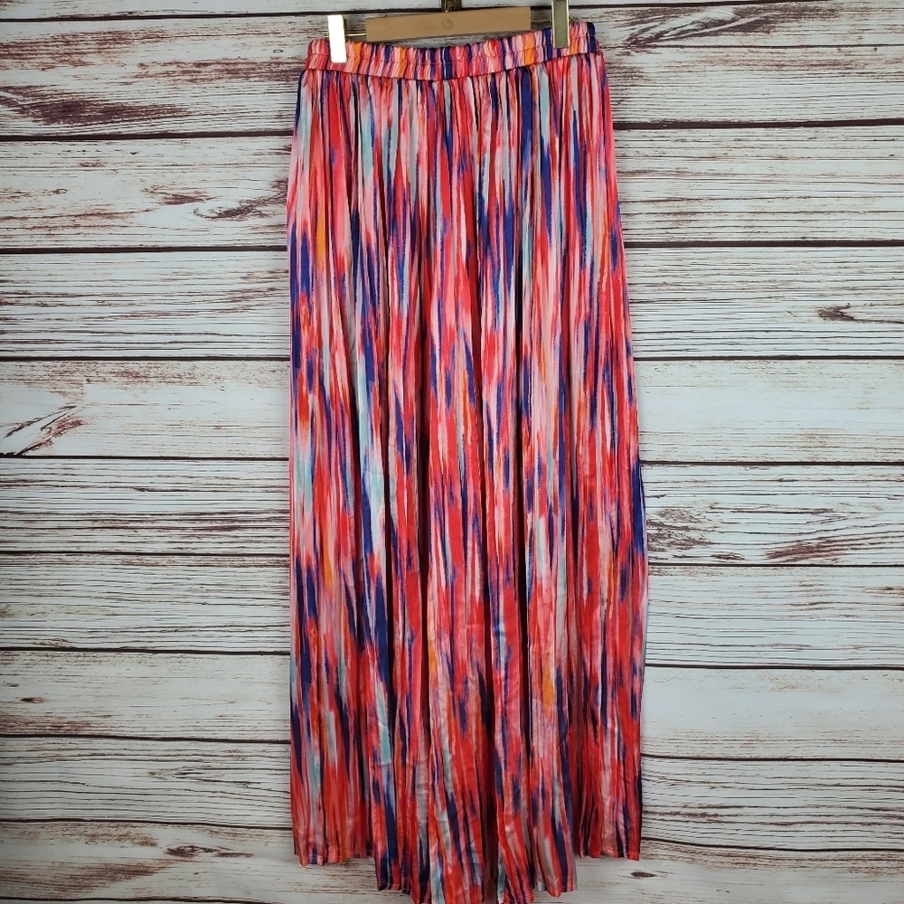Molly Bracken Womens XS High Waist Pleated Wide Leg Palazzo Pants Pink Karen - Picture 7 of 12